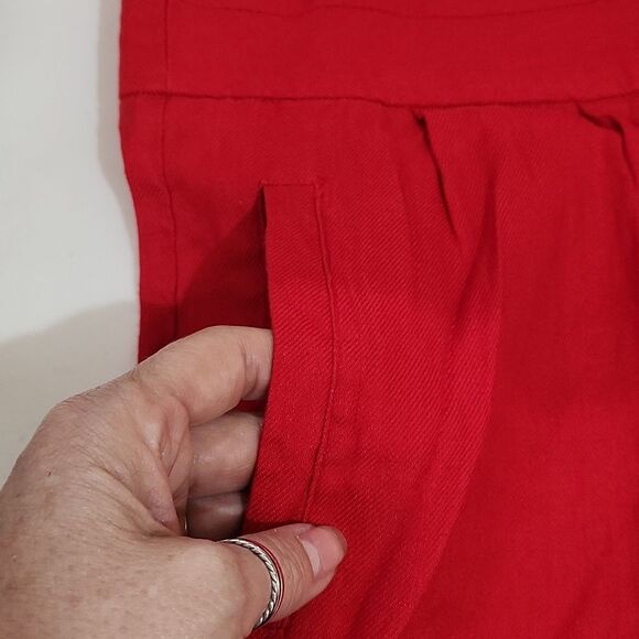 Red Worthington Linen Blend Shorts - Picture 3 of 6